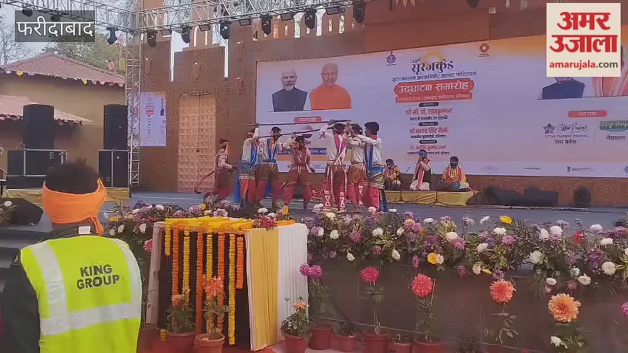 Artists showcased their cultural talents at the main stage of the Surajkund Mela