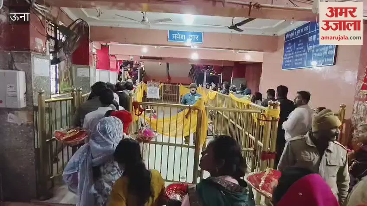 Una The Chintpurni temple remained bustling with devotees on Sunday, but arrangements were smooth