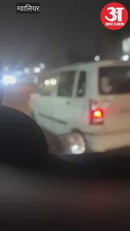 In Gwalior, a retired soldier was hung on the bonnet of a car and taken around, thrown out and then fled.