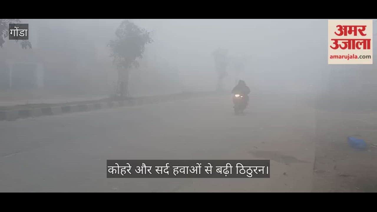गोंडा में मौसम की पलटी, कोहरे और सर्द हवाओं से बढ़ी ठिठुरन; ट्रेनों की रफ्तार पर भी पड़ा असर