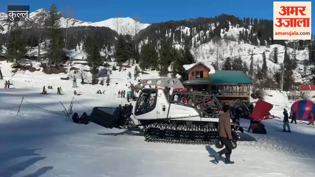 Manali: Preparations underway for the ski and snowboard competition in Solang Nala