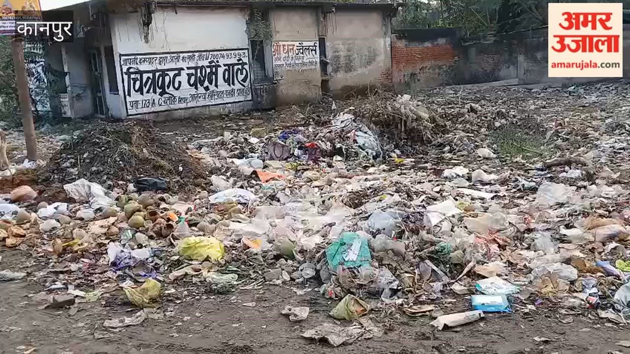 huge pile of garbage lies along the road leading to the Panaki Power House vegetable market