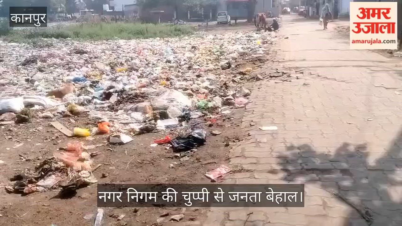 कानपुर: गंगा विहार कॉलोनी में कचरे का कब्जा; घरों के बाहर लगे कूड़े के पहाड़