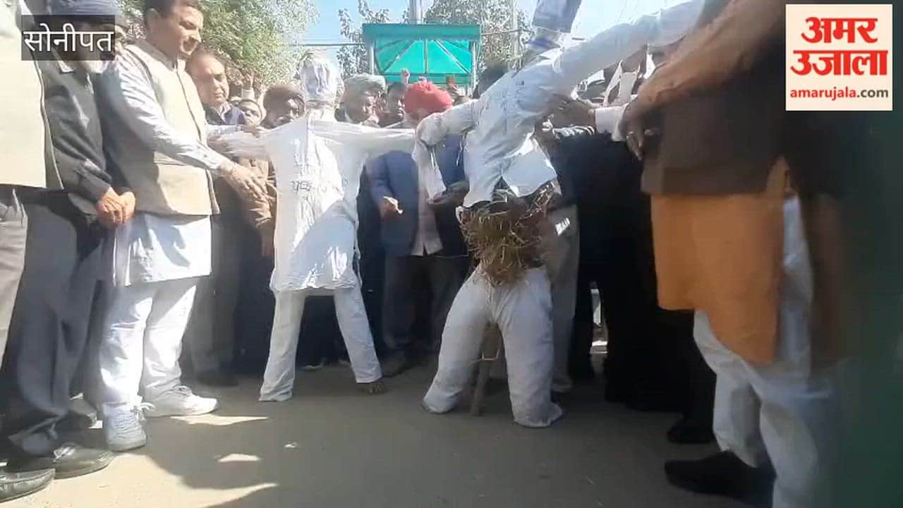 In Sonipat, BJP workers, angered by Rahul Gandhi, burned his effigy. Baroli said the Congress leader should apologize.