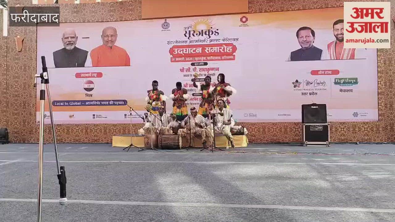 Artists from Togo gave a powerful performance at the Surajkund Mela