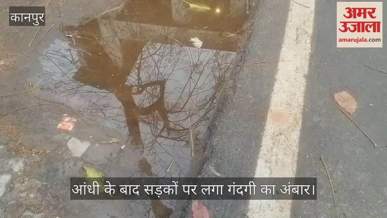 कानपुर: श्याम नगर में नरक जैसे हालात, बारिश के पानी में तैर रहा कूड़ा