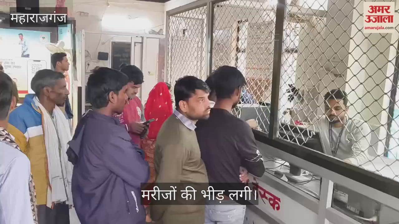 Crowd of patients in the district hospital