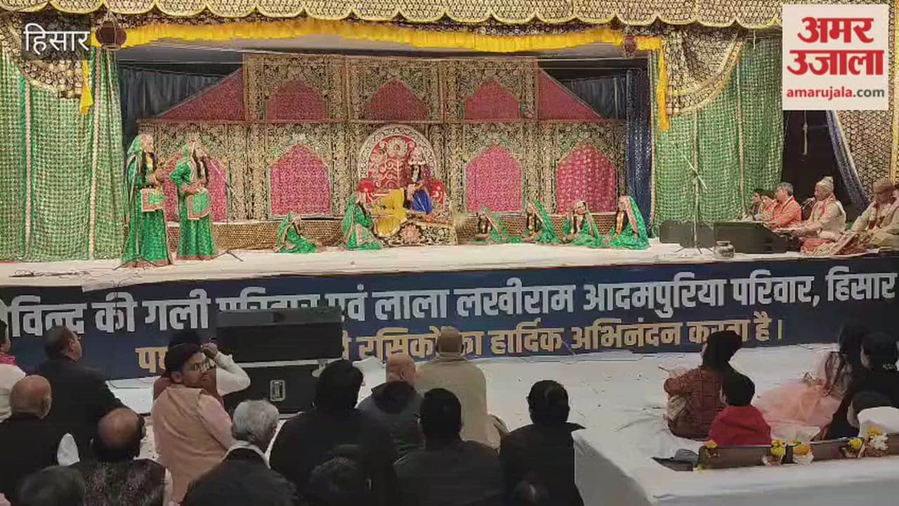 Artists from Vrindavan performed the Raas Leela depicting the stealing of butter in Hisar