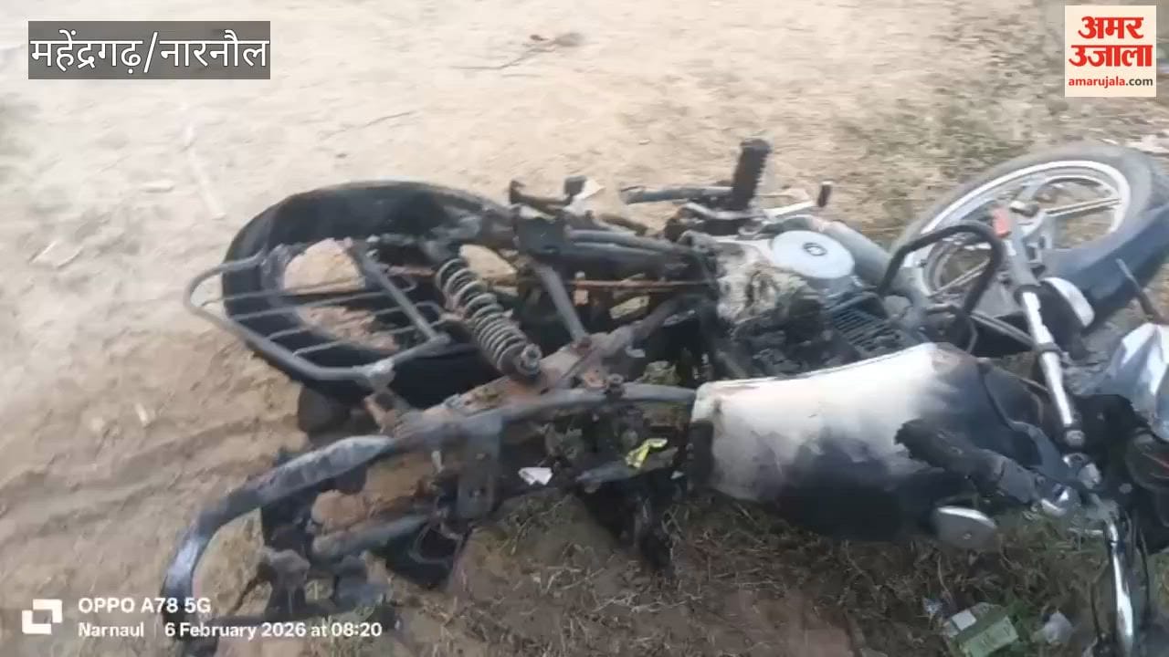In Narnaul, a brother-in-law set his wife's brother's motorcycle on fire; the incident was caught on CCTV camera.
