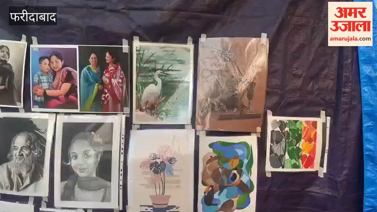 Surajkund Mela 2026 Neetu from Sonipat showcasing her talent through sketches and paintings