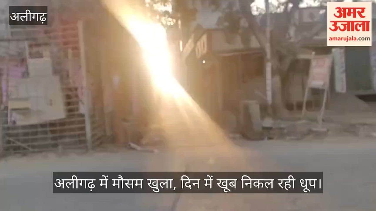 अलीगढ़ में मौसम खुला, दिन में खूब निकल रही धूप