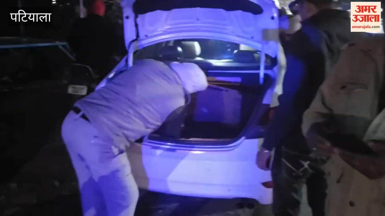 police checking at the entry point to Patiala from Nabha