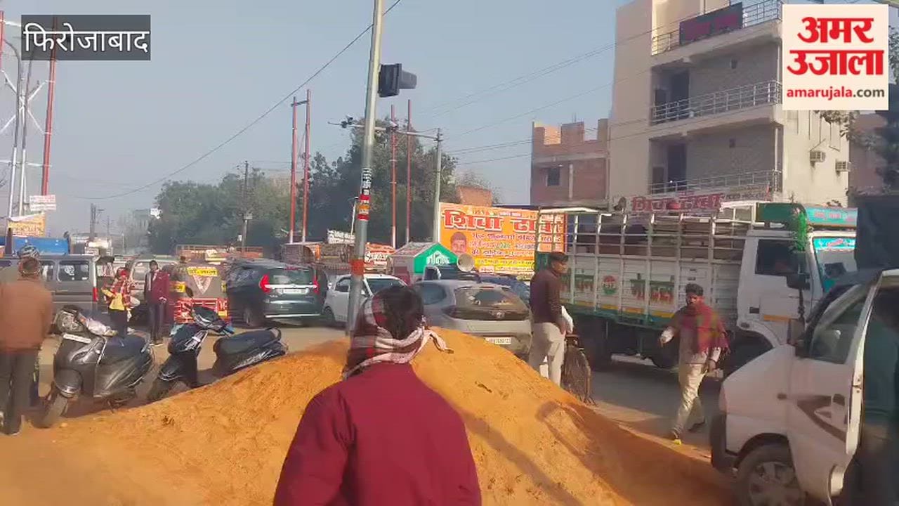 Firozabad's Bamba Chauraha Becomes a Source of Trouble: Hours-Long Traffic Jam Due to Culvert Construction