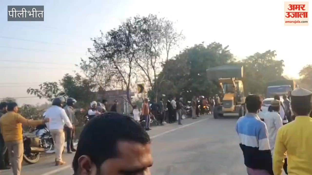 Sugarcane loaded truck overturns on car on Pilibhit highway several feared trapped