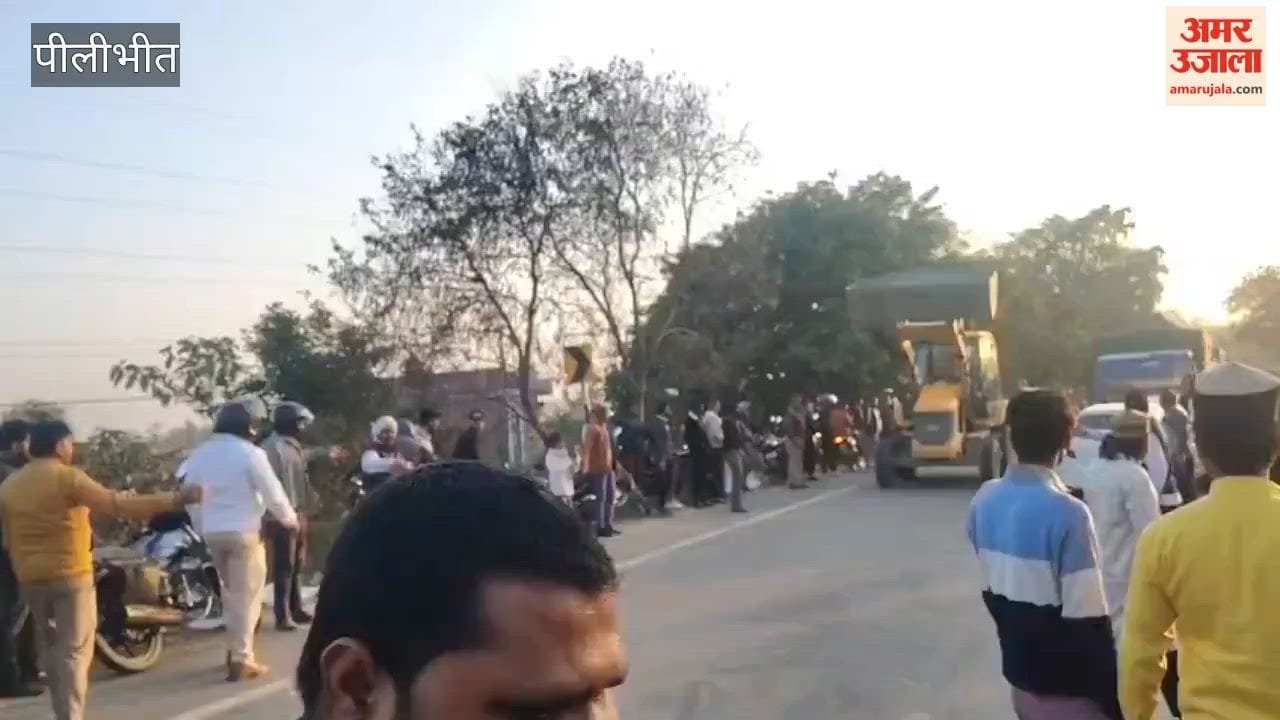 Sugarcane loaded truck overturns on car on Pilibhit highway several feared trapped