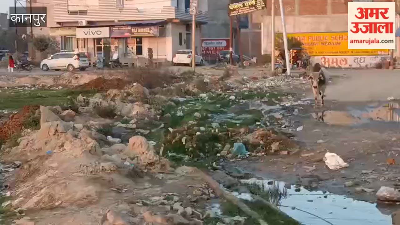 Kanpur: The streets are piled with garbage, and there is also a problem of waterlogging