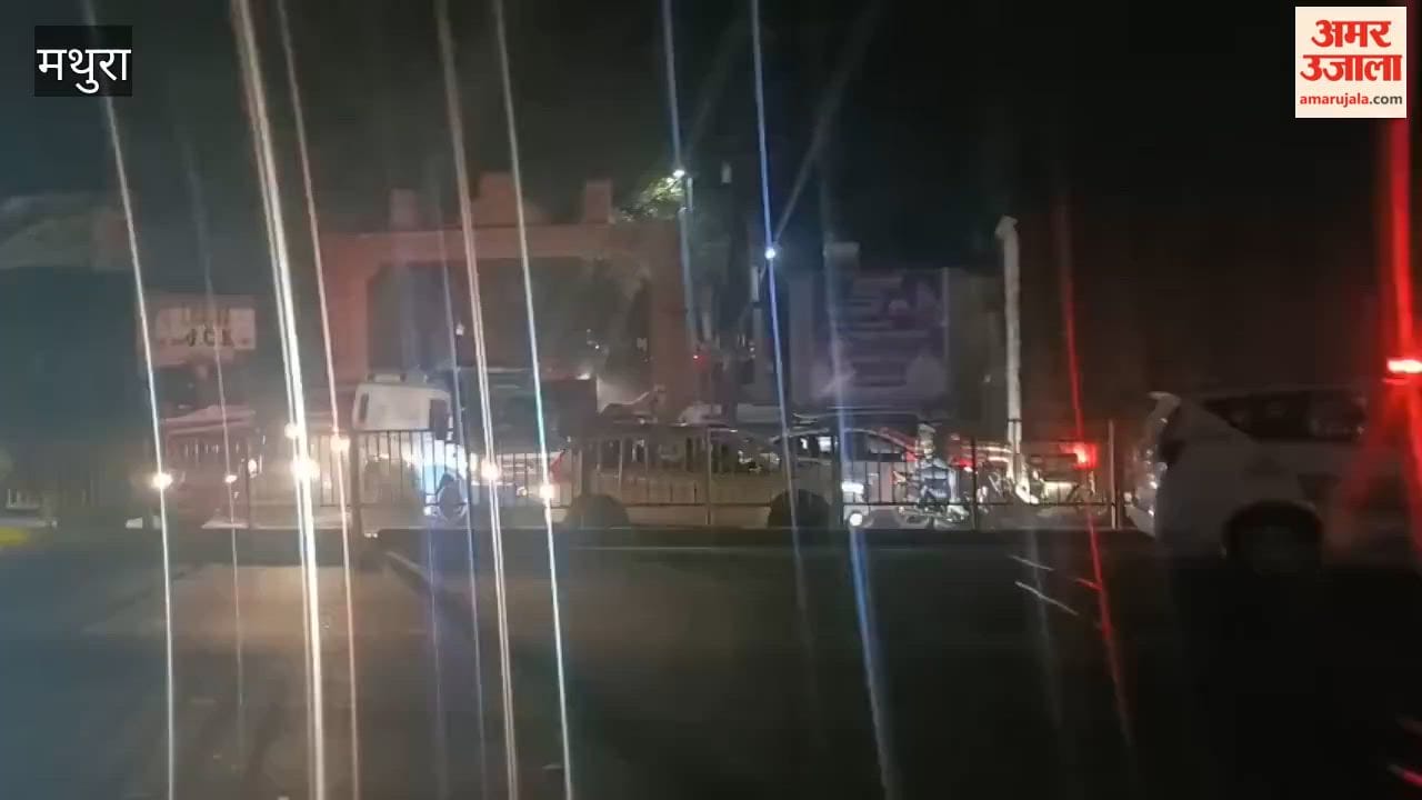 truck jumped over the divider and overturne causing traffic jam on highway