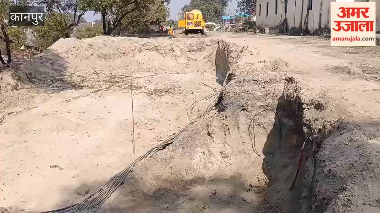 Construction work has been halted for three days due to the signal cable not being shifted