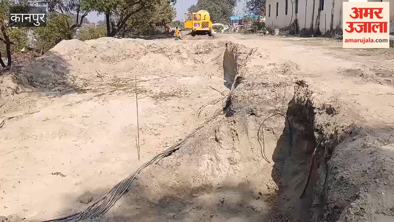 Construction work has been halted for three days due to the signal cable not being shifted