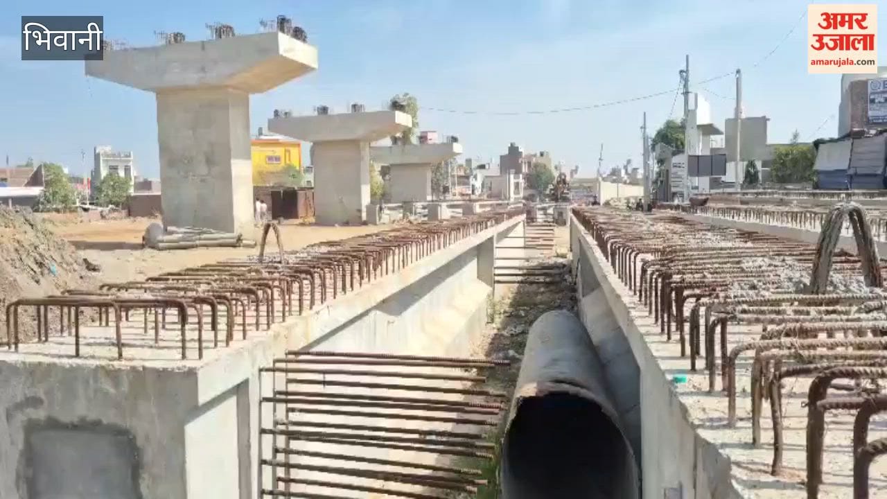 In Bhiwani, only 30 percent of the work on the Loharu Road railway overbridge has been completed in two and a half years, six months after the deadline passed, leaving people frustrated.