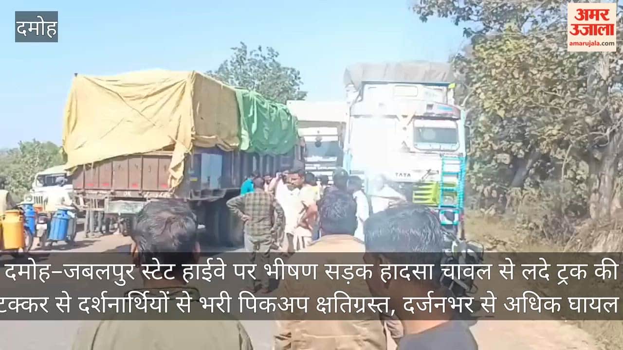 Damoh-Jabalpur Highway Crash: Rice Truck Hits Pilgrims Pickup