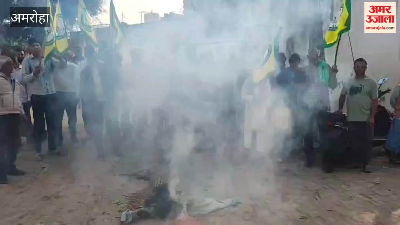 Bhartiya Kisan Union burnt an effigy of the Punjab government