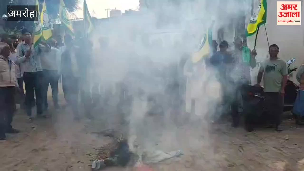 Bhartiya Kisan Union burnt an effigy of the Punjab government
