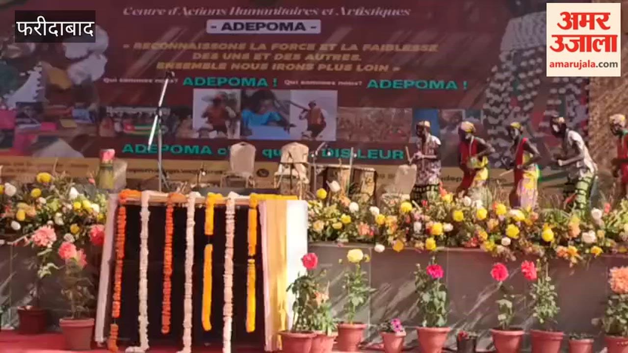 A captivating performance by artists from the African continent at the Surajkund Crafts Fair