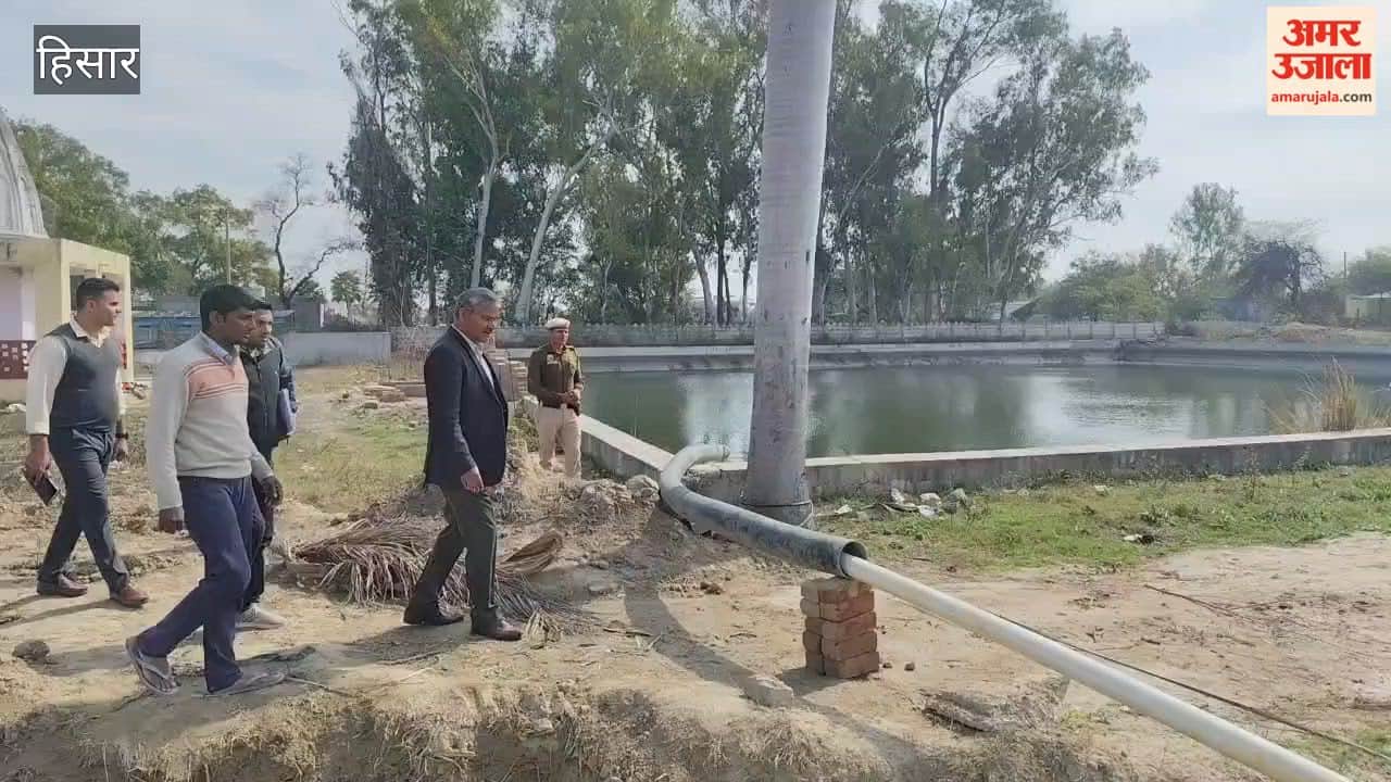 Hisar DC Mahendra Pal visited Mahavir Colony waterworks and found dirt in the premises.