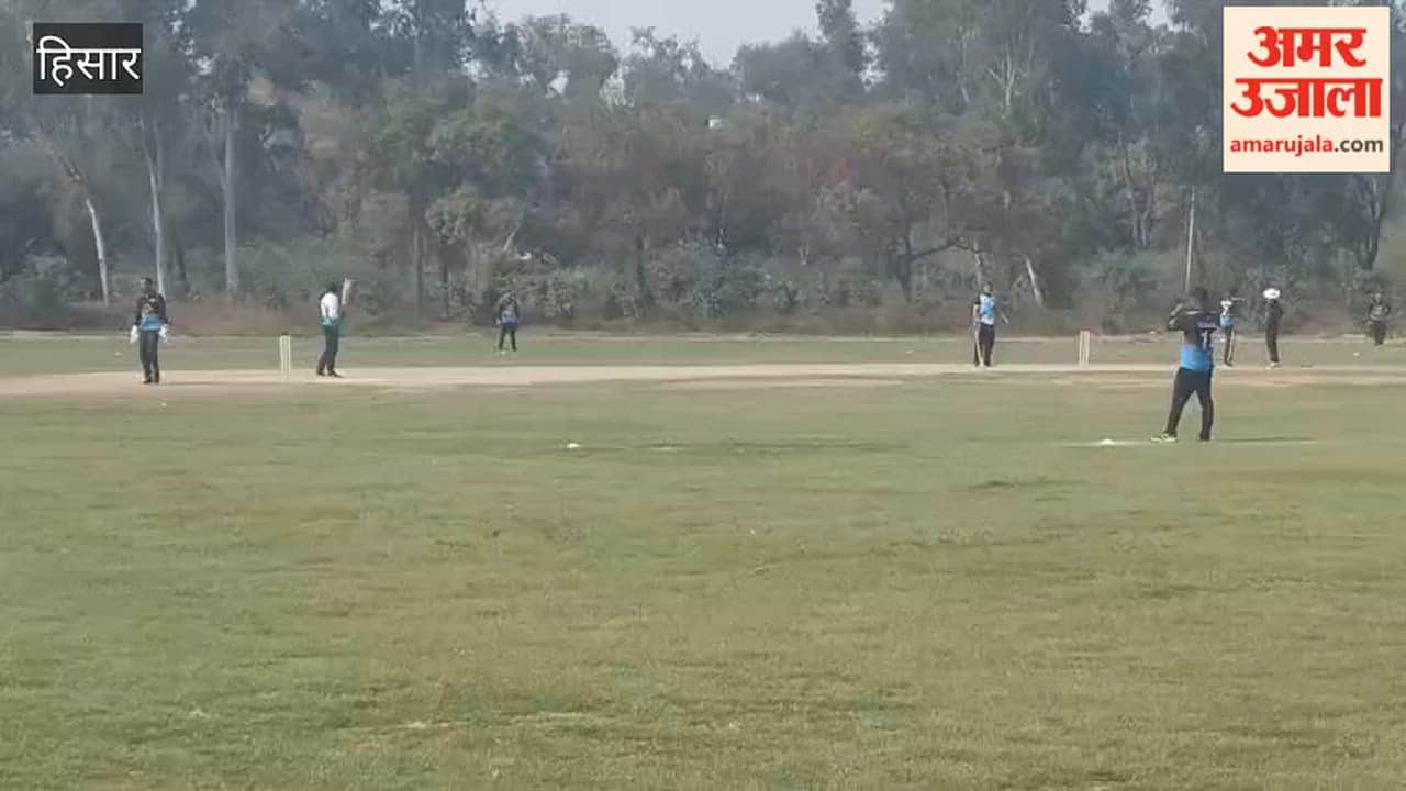 Players hit fours and sixes in the three-day cricket tournament in Hisar