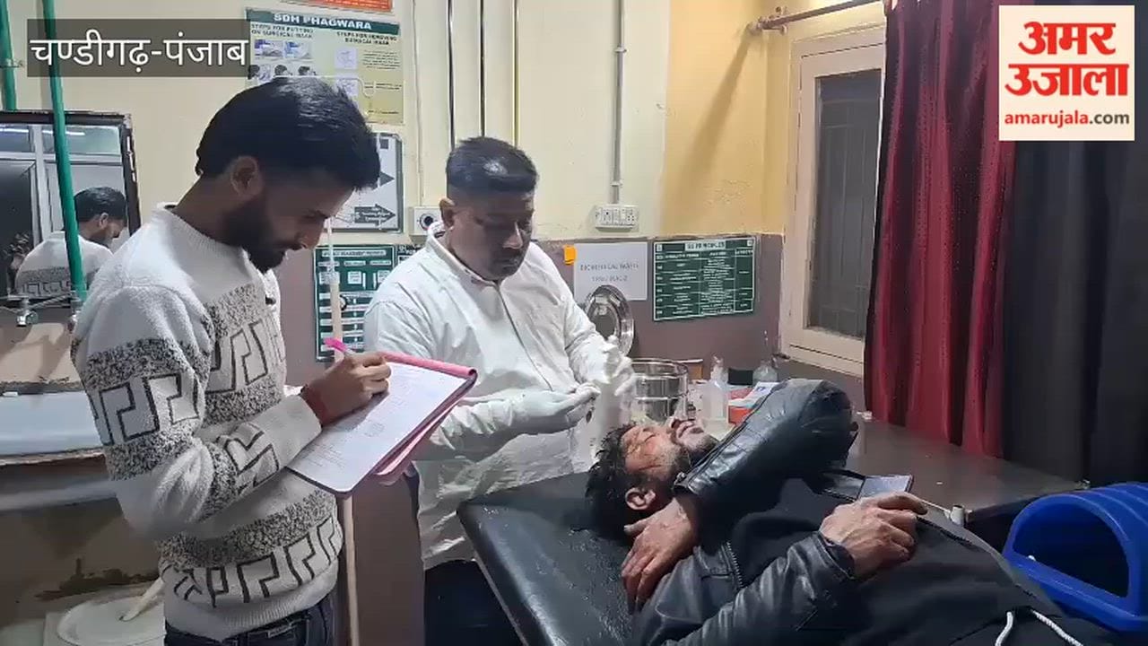 Accident at Phagwara's Bhullarai Chowk bike rider injured