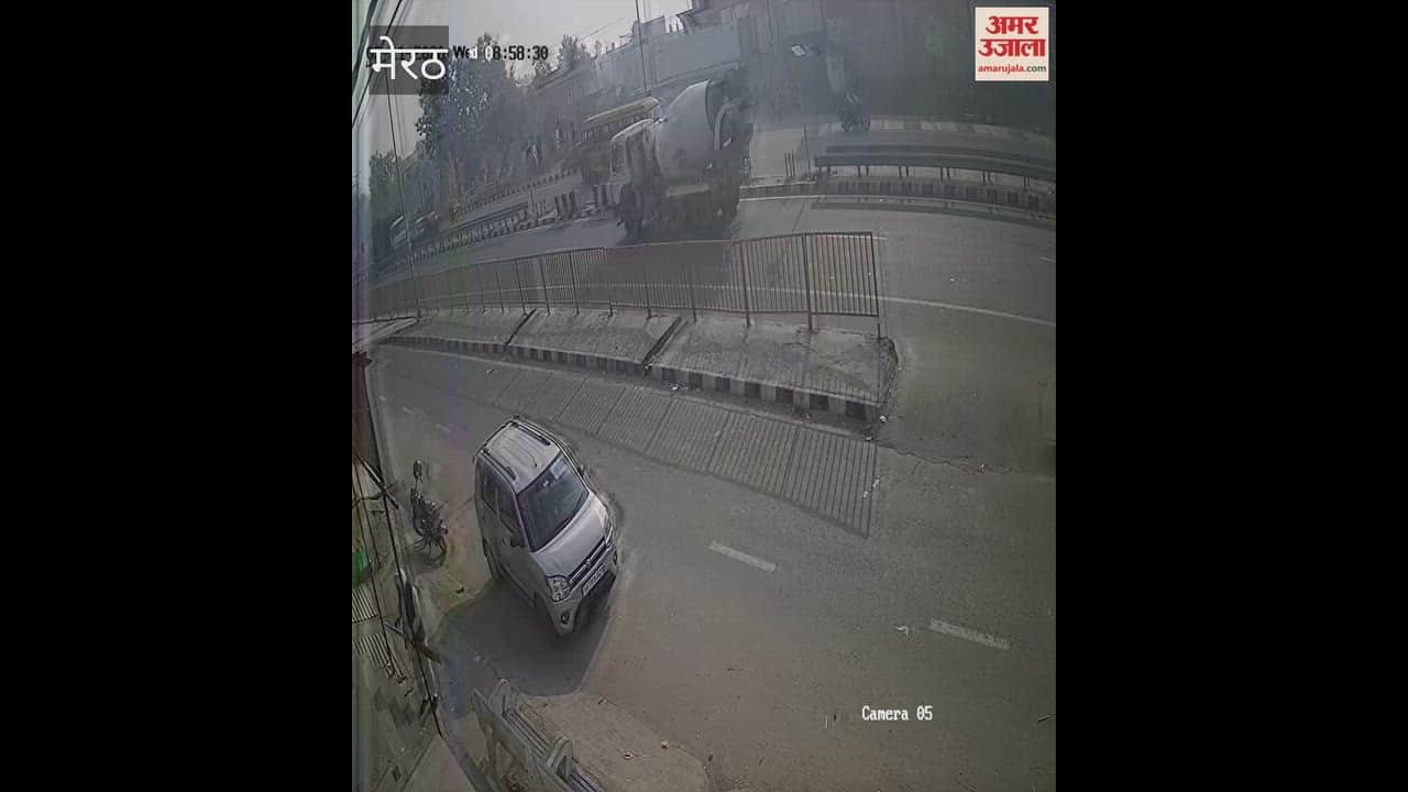 CCTV footage of the accident on NH-34 shows a milk cart being hit by a dumper and then flipped onto a divider.