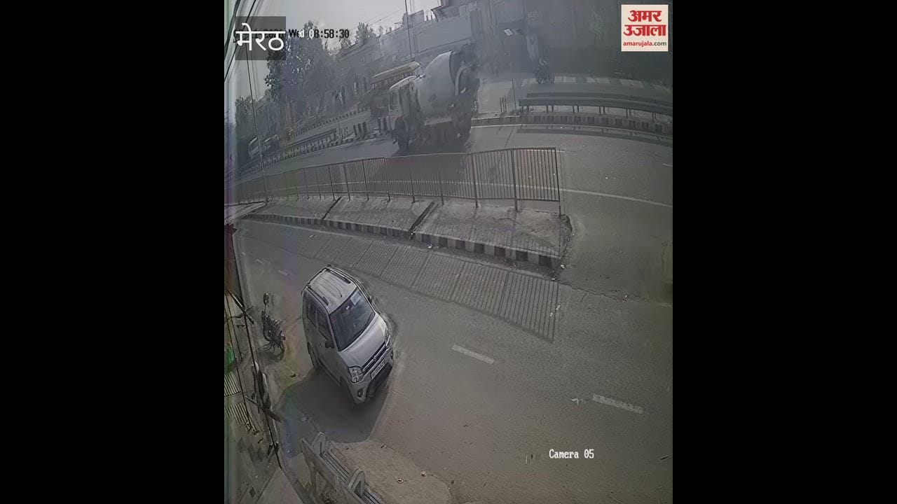 CCTV footage of the accident on NH-34 shows a milk cart being hit by a dumper and then flipped onto a divider.