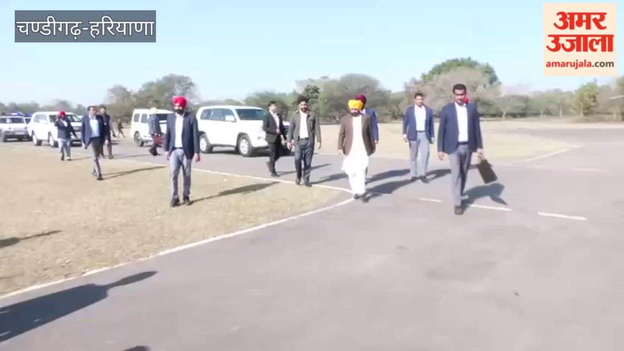 Punjab Chief Minister Bhagwant Mann's informal meeting with Haryana Chief Minister Nayab Singh