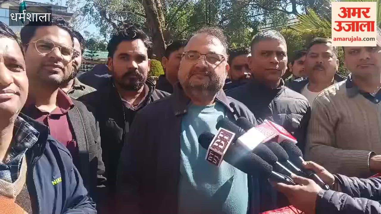 Medical and sales representatives came out in support of Hardaul of the trade union in Dharamshala