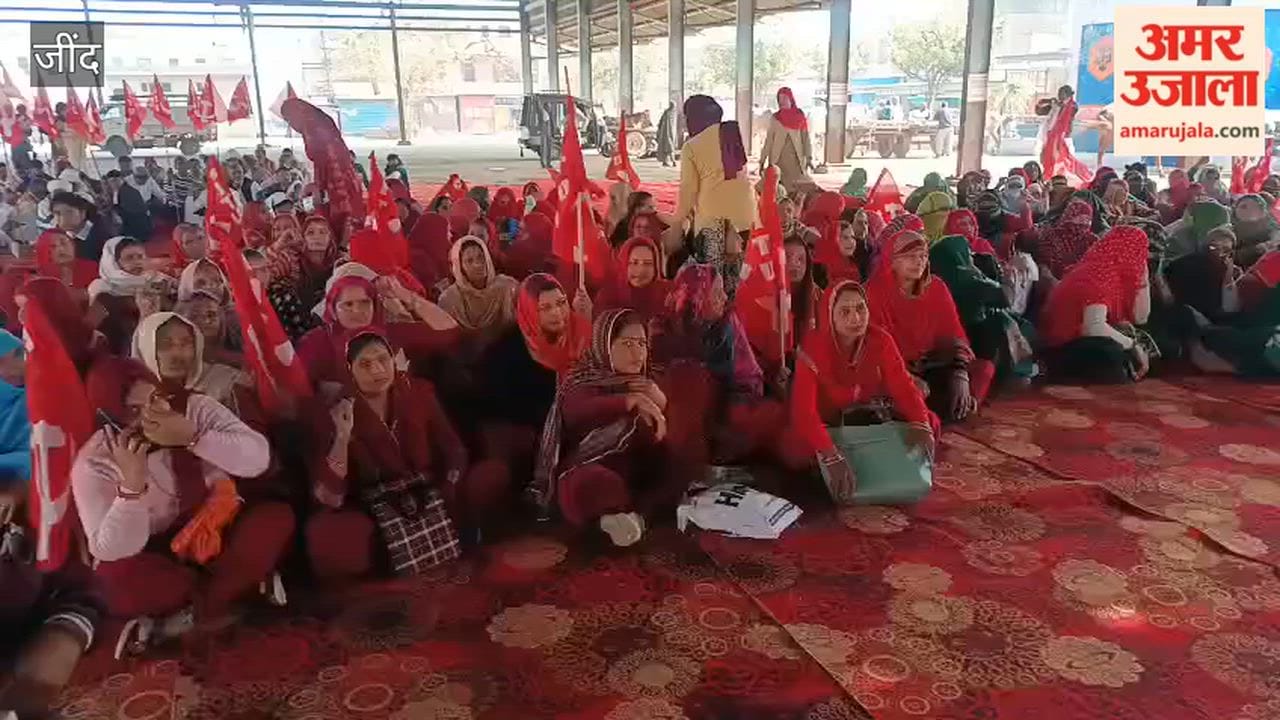 Employees staged a protest in Jind