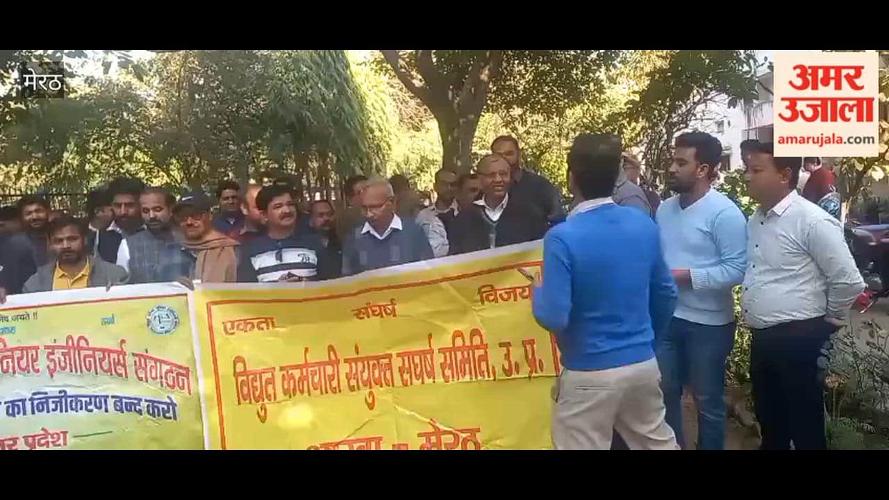 Meerut: Electricity workers demonstrated