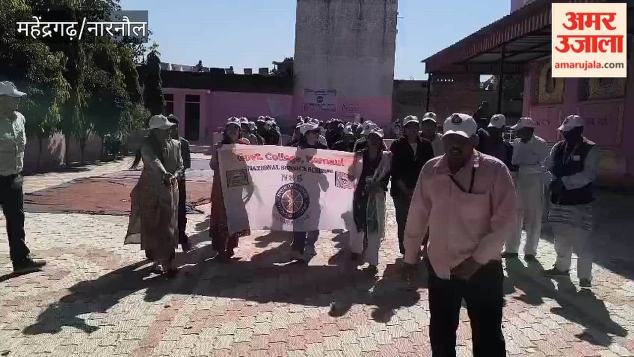 Volunteers organized a drug de-addiction rally in Narnaul