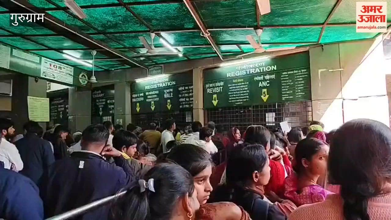 Long queues at the registration counter at Gurugram's Civil Hospital