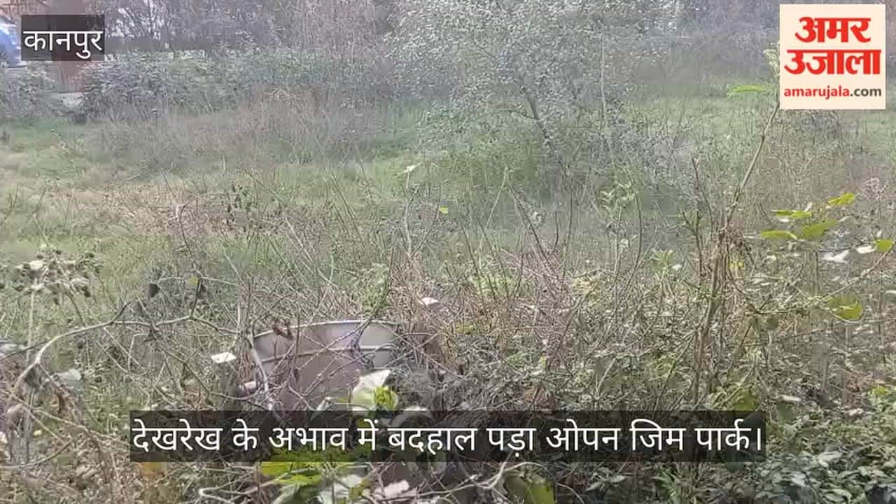 Kanpur Sai Park located in green belt is dilapidated condition with overgrown bushes broken tiles