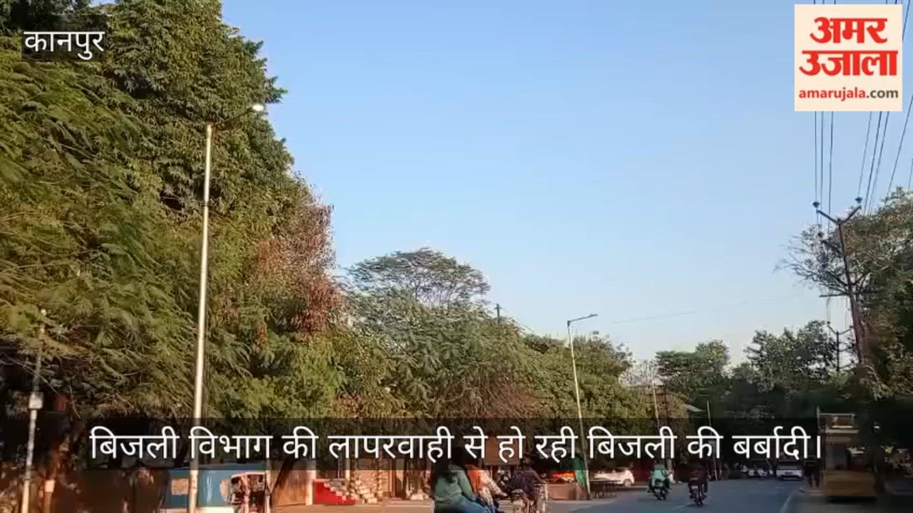 Kanpur Streetlights Kakadev Double Pulia Road remain on during day