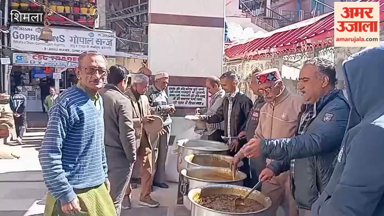 Shimla Bhandara organised at Radha Krishna temple, devotees took prasad