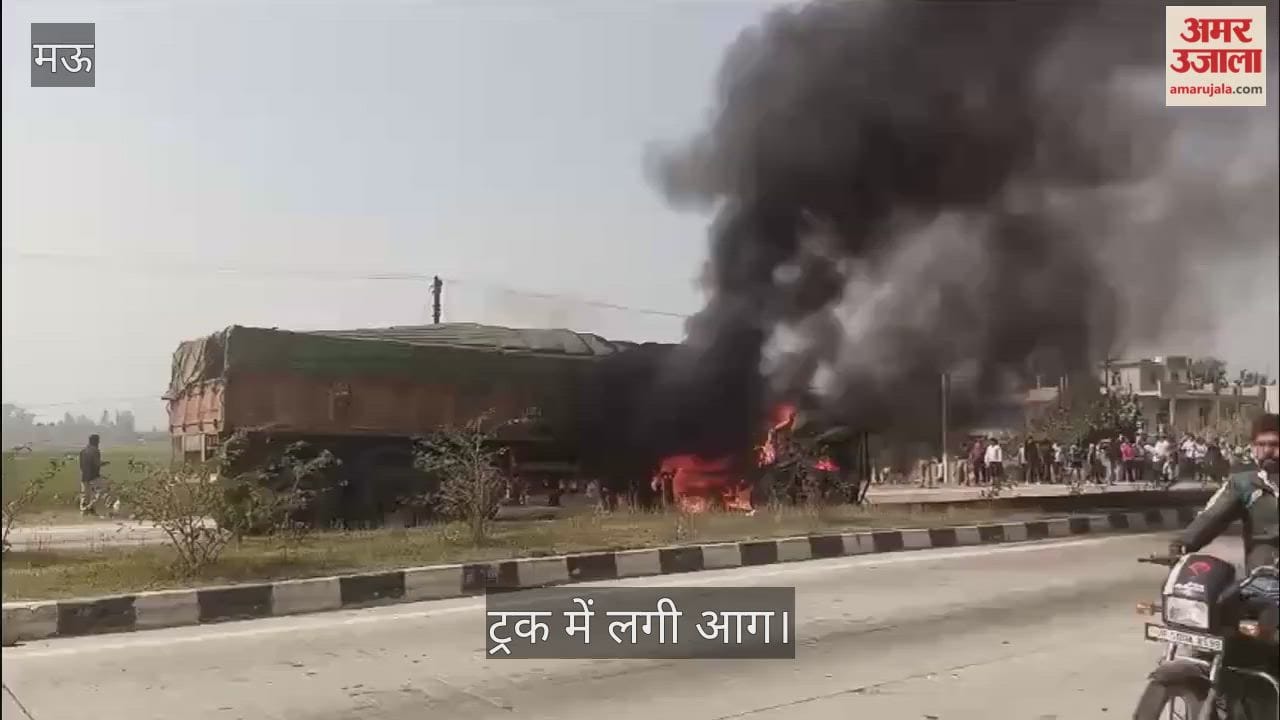 Truck catches fire after collision in Mau, driver dies of burns