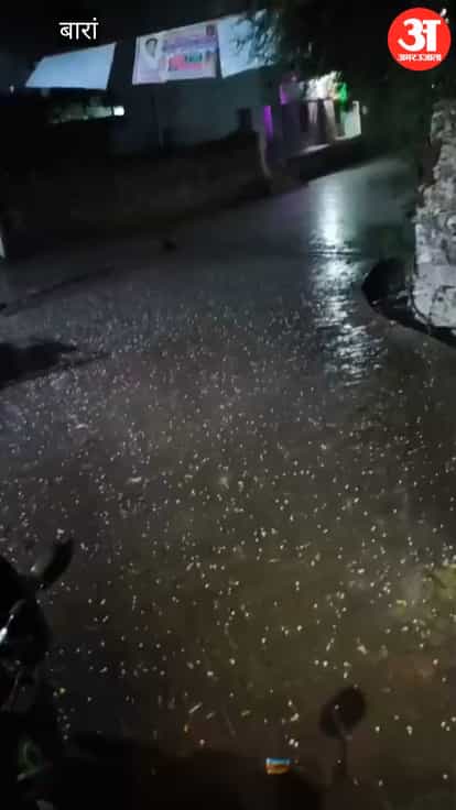 Rain and hailstorm in Baran, damage to crops