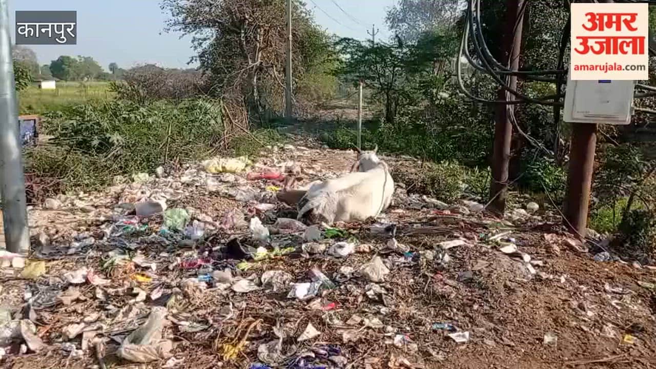 Kanpur: smoldering fire in a garbage dump in Ishwariganj is spreading pollution and filth