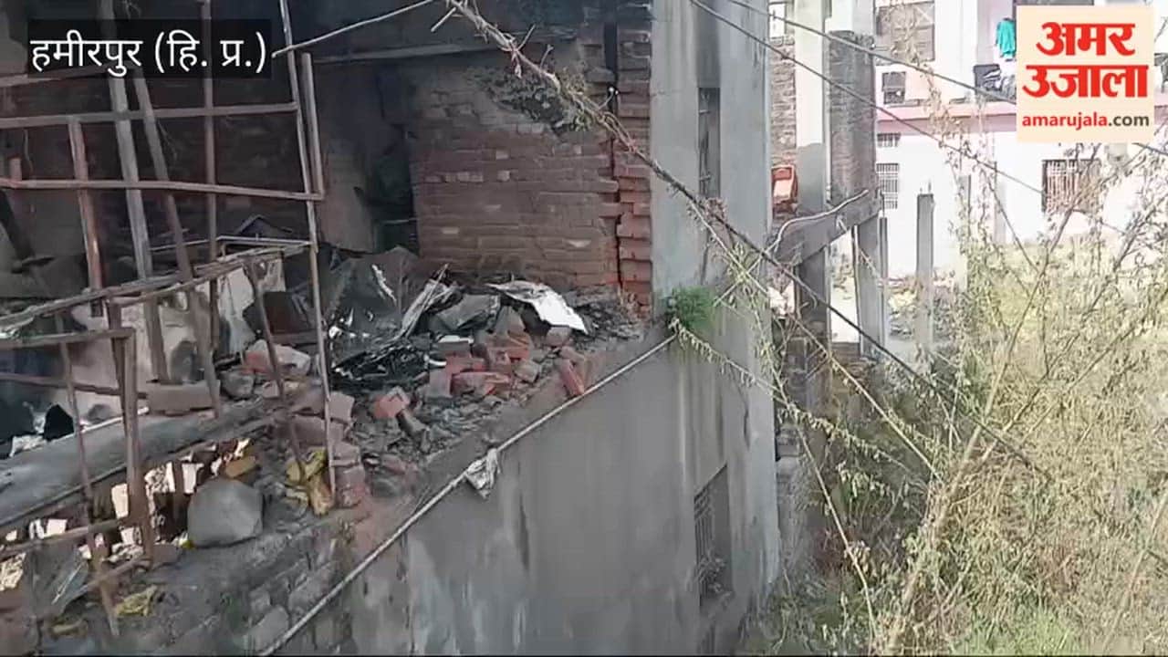 Hamirpur Three injured in fire one referred to AIIMS; shop damaged due to cylinder explosion
