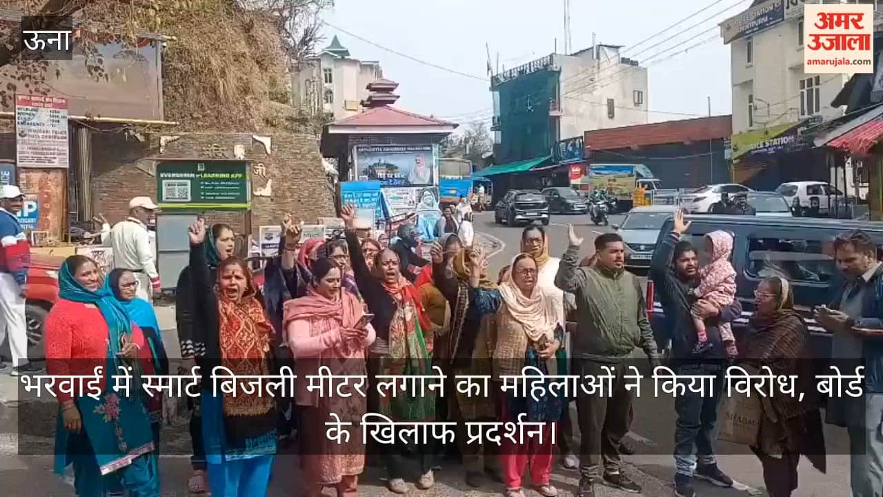 Women protested the installation of smart electricity meters in Bharwain, demonstrating against the board.