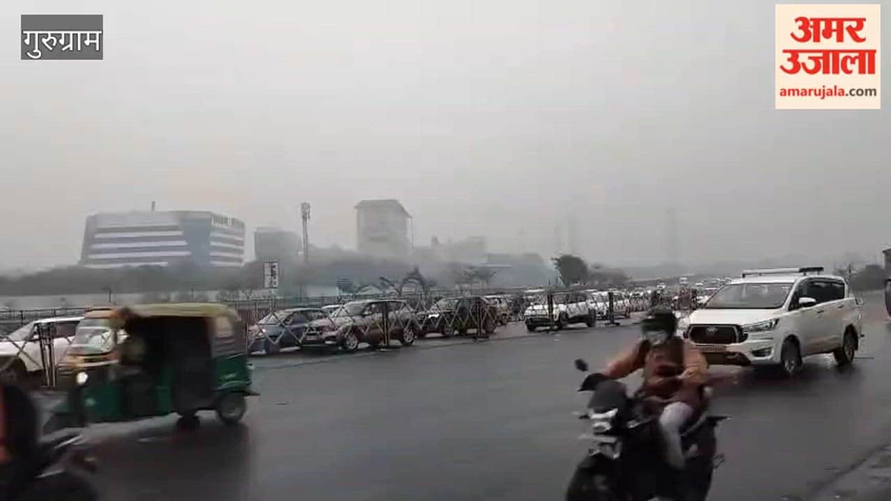 Rain brings pleasant weather to Gurugram