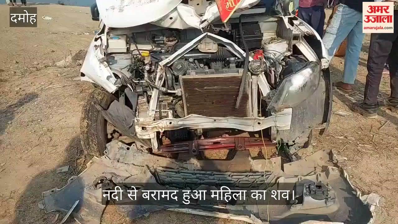 Damoh News: Car Plunges Into Sunar River After Breaking Bridge Railing, Missing Woman Found Dead