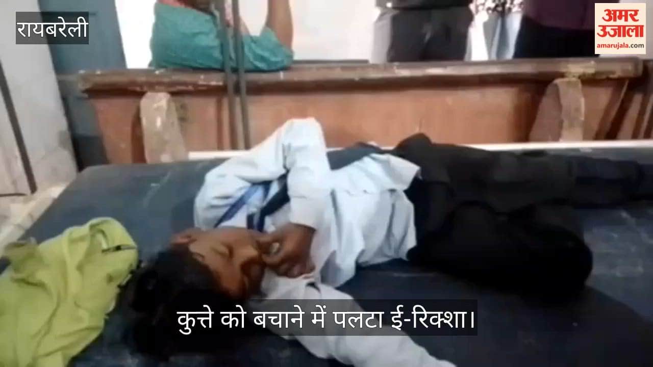 रायबरेली में कुत्ते को बचाने में पलटा ई-रिक्शा, चालक और दो छात्र घायल